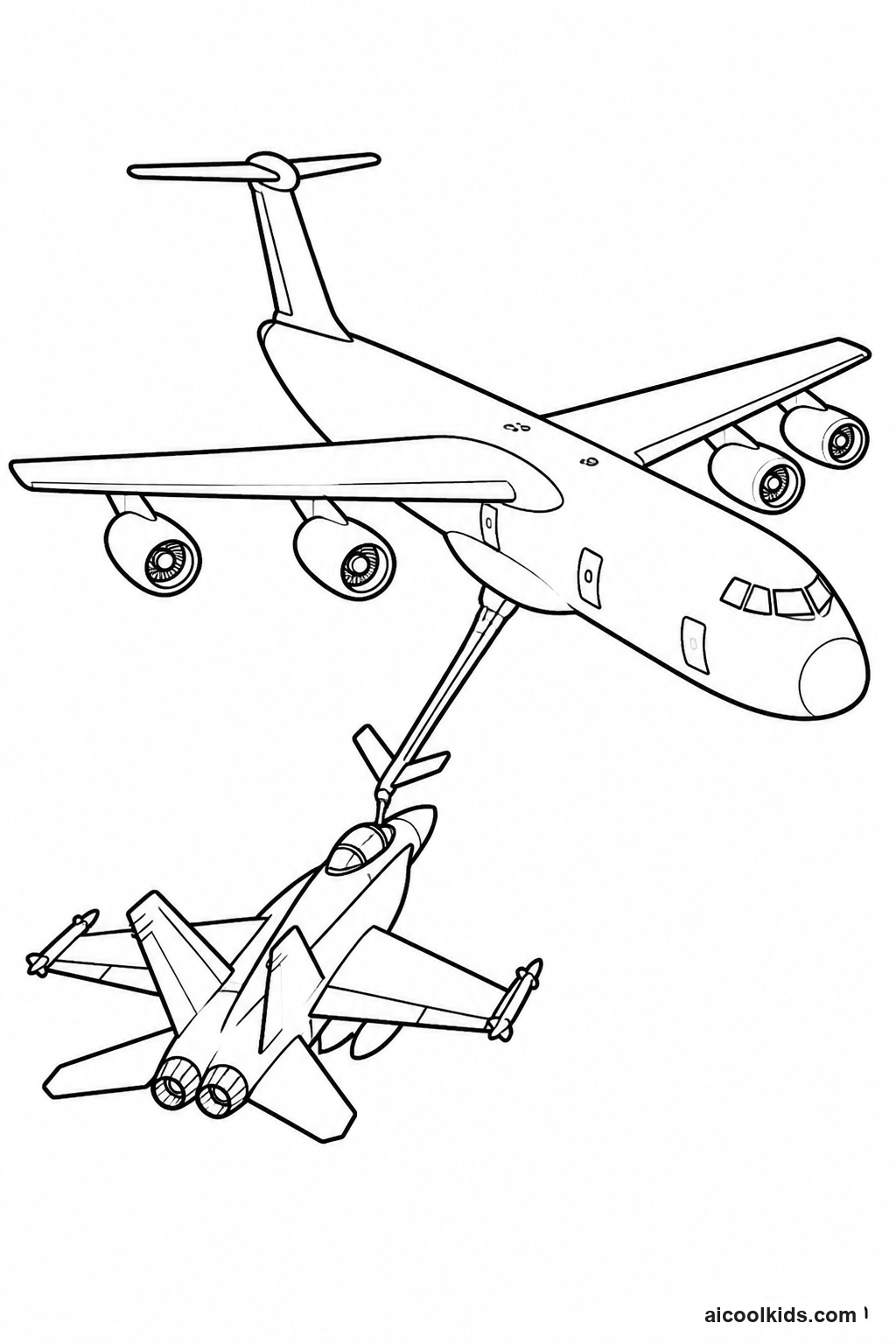 Air Refueling Tanker Extending Fuel Boom free printable activity sheet