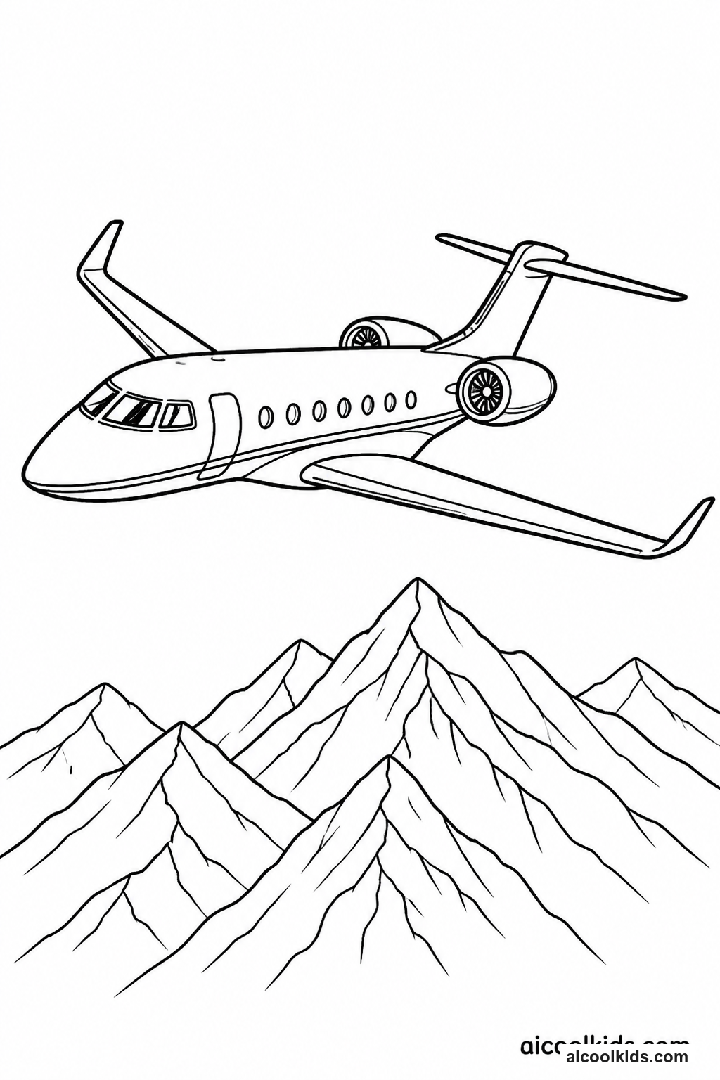 Sleek Private Luxury Business Jet Cruising free printable activity sheet