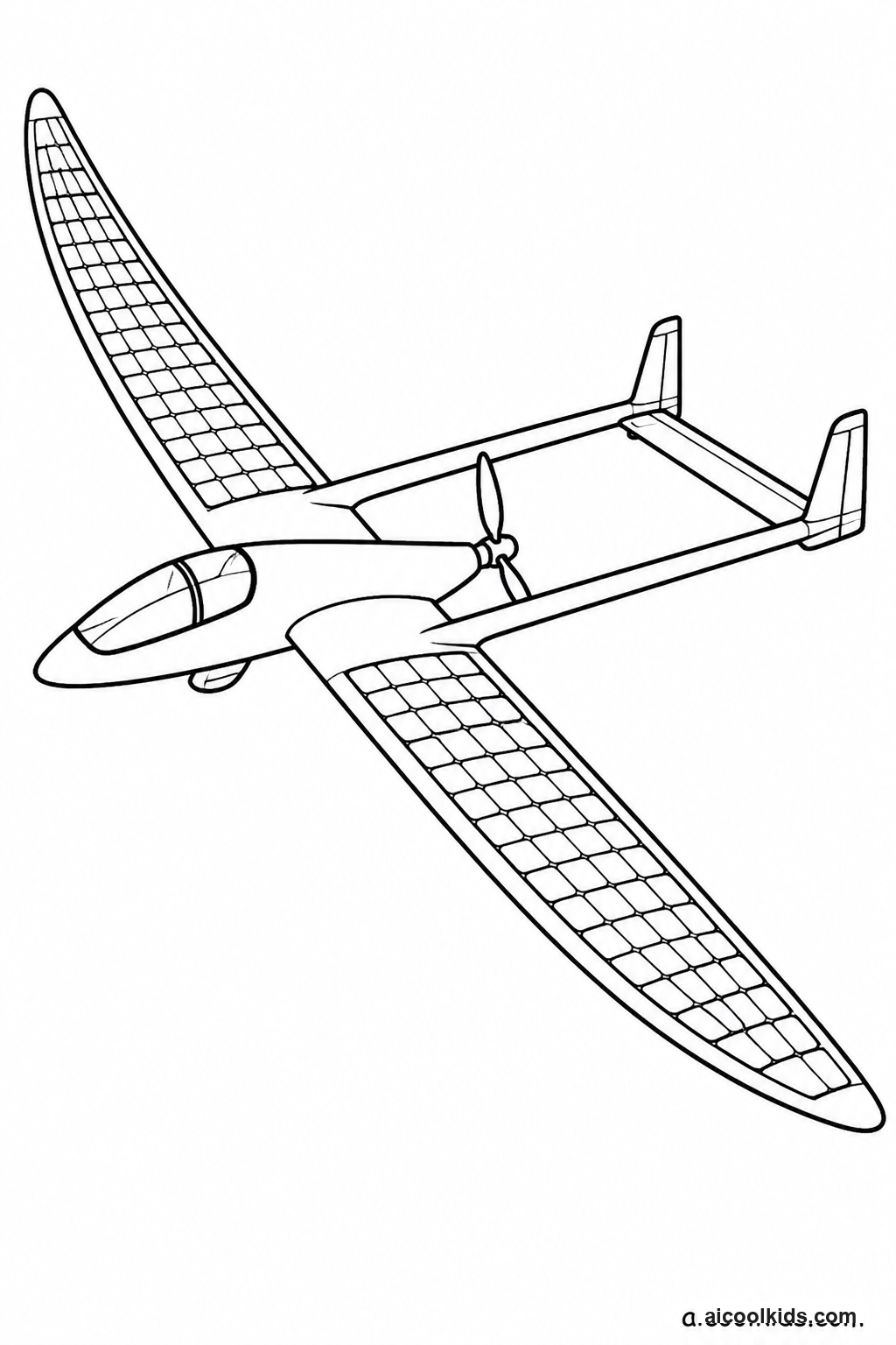 Solar-Powered Airplane with Giant Wingspan free printable activity sheet