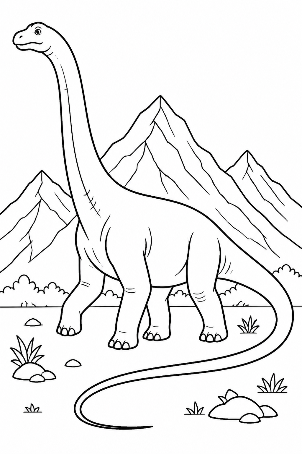 Diplodocus Herd Migrating Across Vast Prehistoric Valley free printable activity sheet
