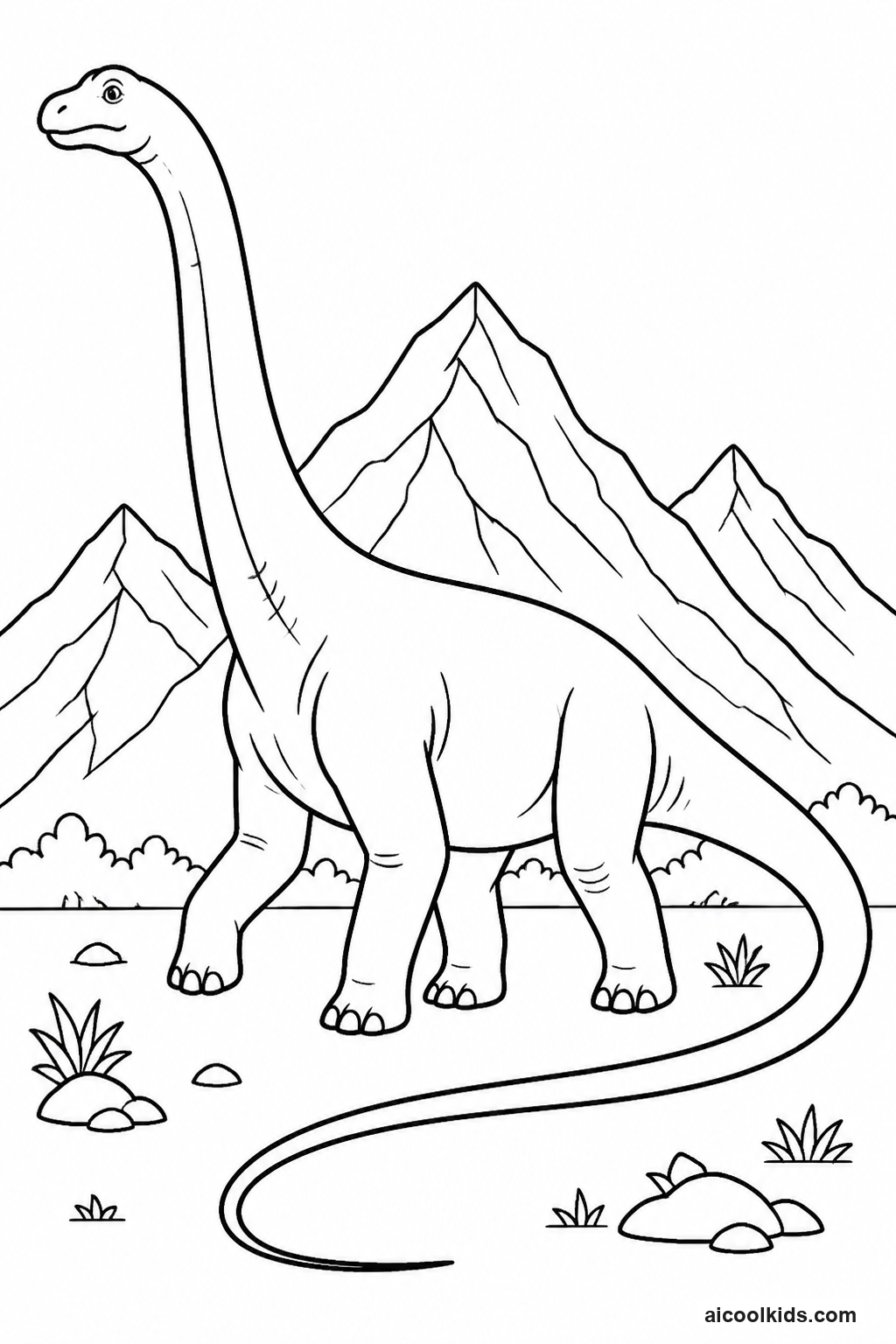 Diplodocus Herd Migrating Across Vast Prehistoric Valley free printable activity sheet