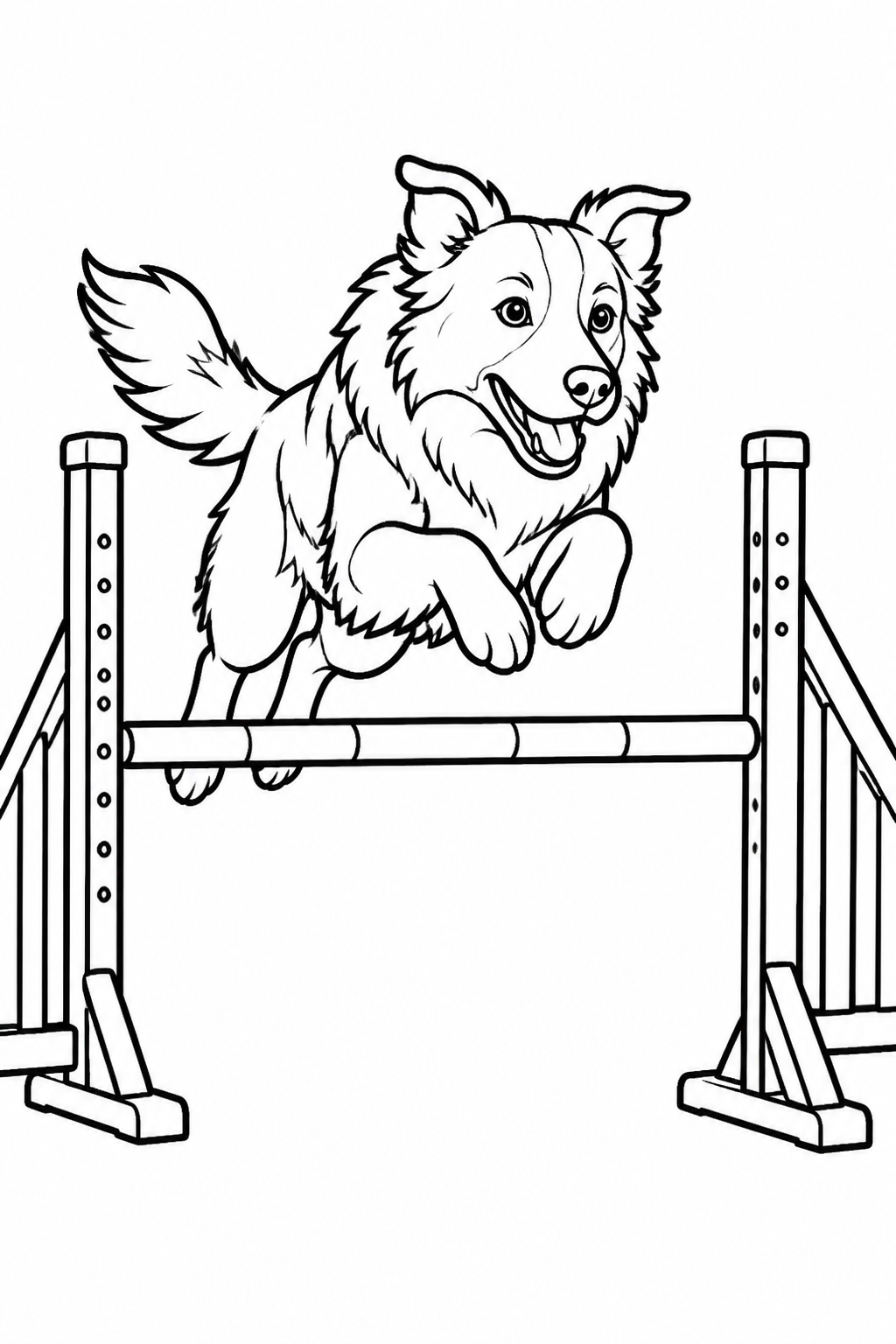 Border Collie Jumping Agility Course Hurdle free printable activity sheet