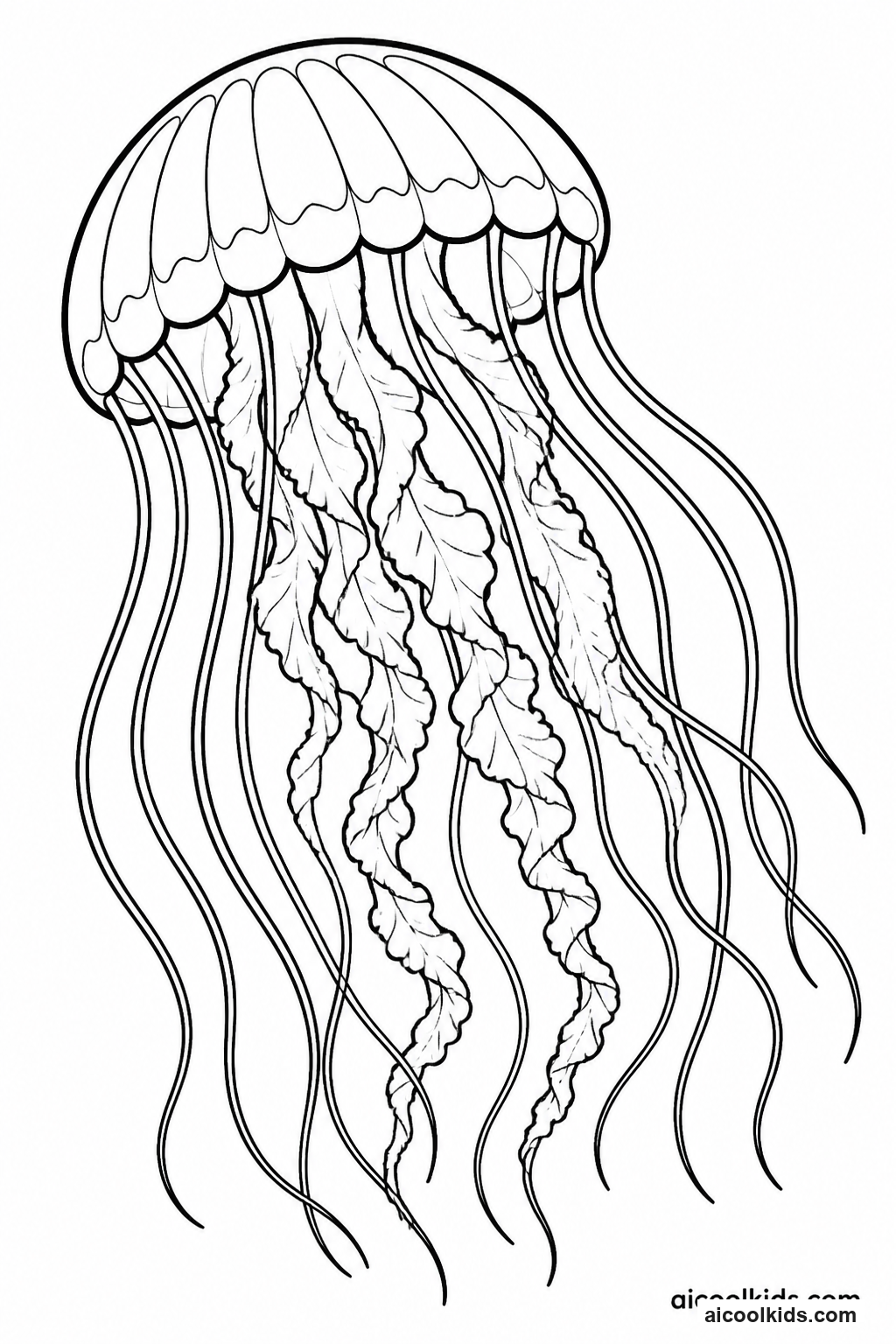 Bioluminescent Jellyfish Floating Gracefully free printable activity sheet