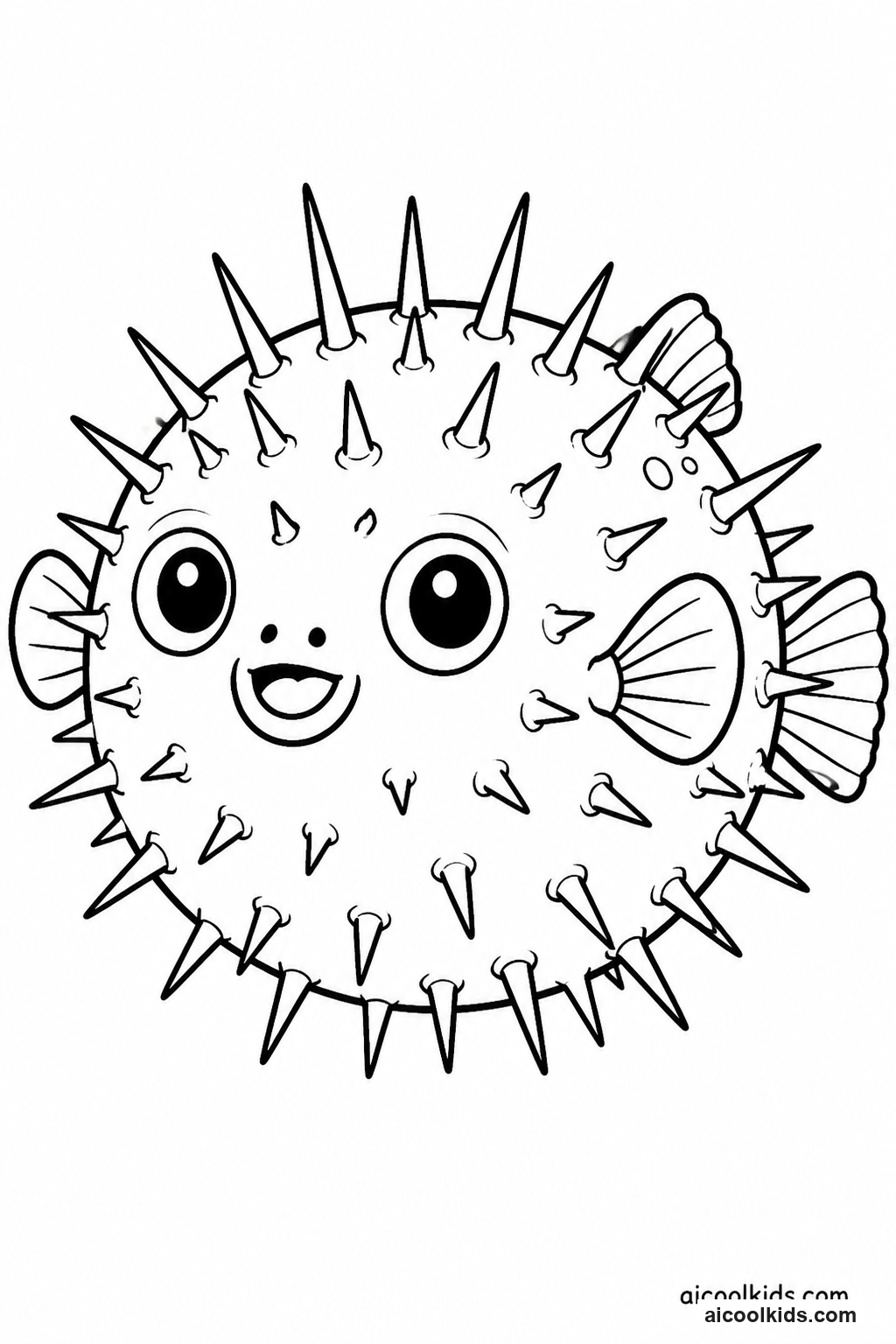 Pufferfish Inflated into Spiky Ball free printable activity sheet