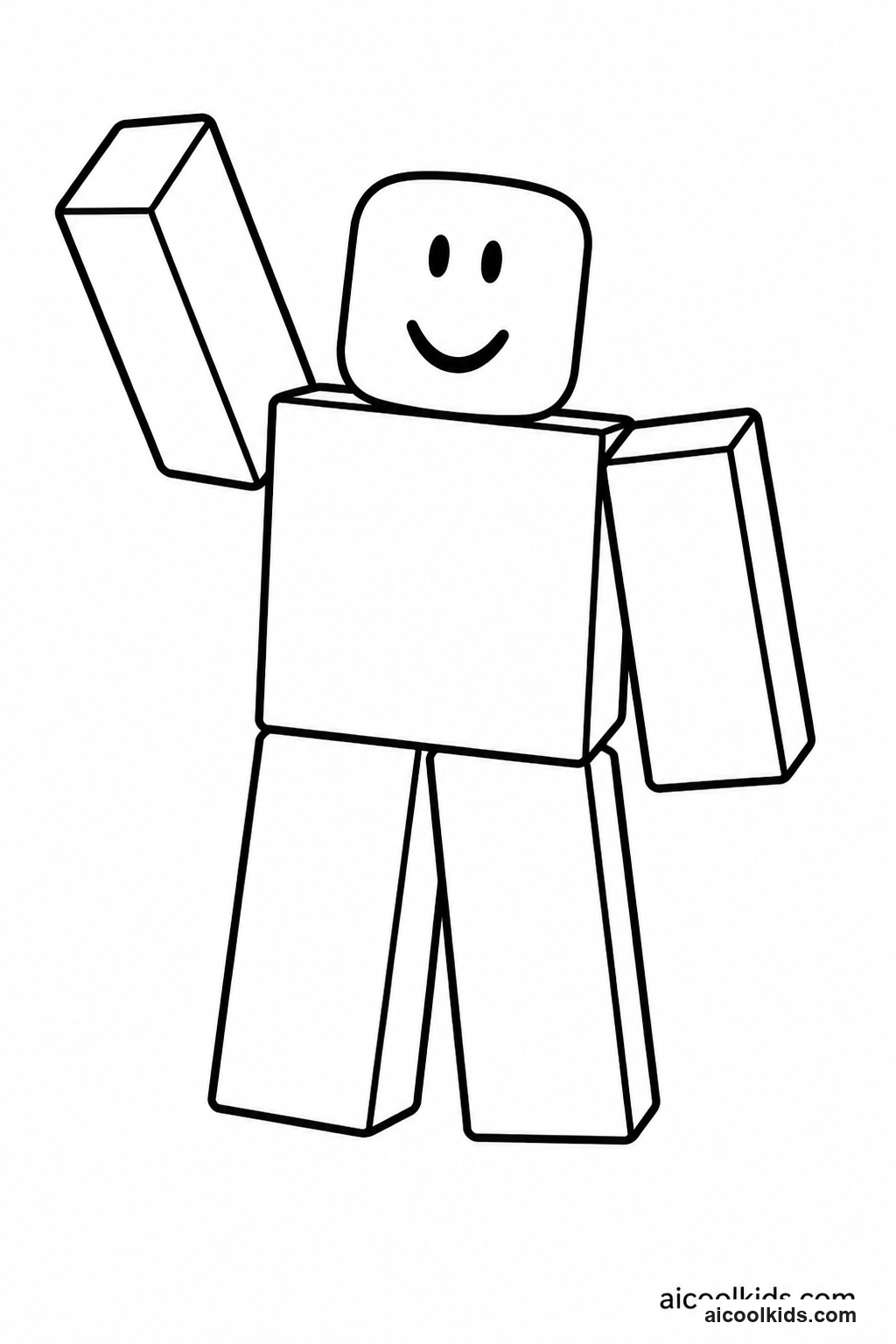 Roblox Classic Avatar Waving free printable activity sheet