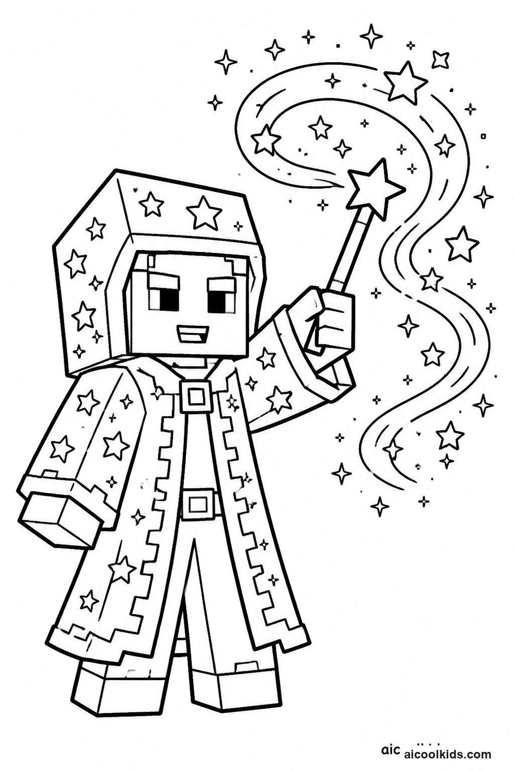 Roblox Magical Wizard Casting Spell free printable activity sheet