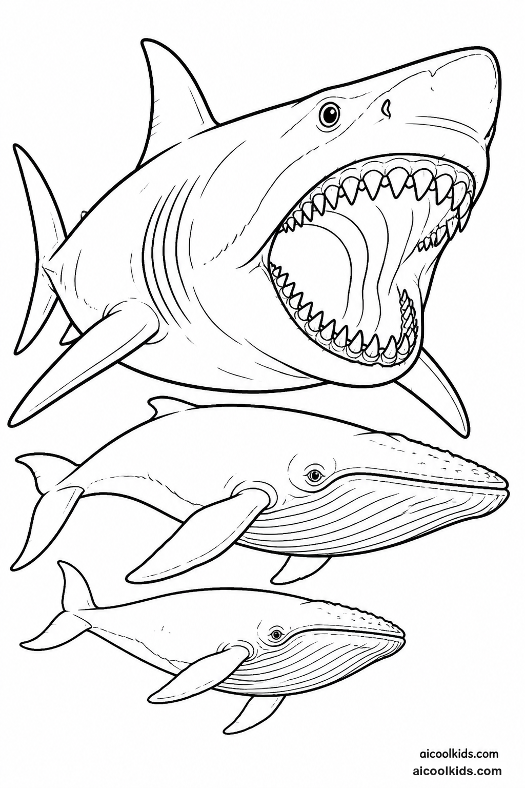 Ancient Megalodon Giant Shark Hunting free printable activity sheet